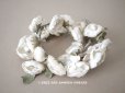 画像1: 【12周年セール対象外】アンティーク 白薔薇の花冠 オフホワイト 布花のティアラ 約79cm (1)