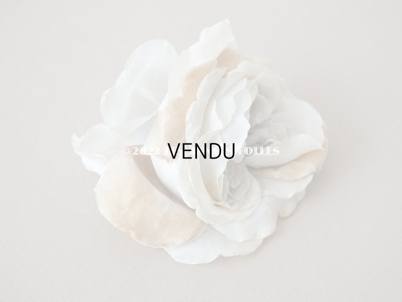 画像5: 【12周年セール対象外】アンティーク　薔薇の布花 2点セット パウダーブルー