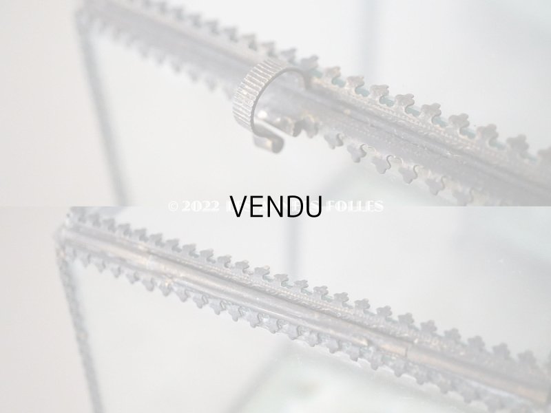 画像8: 【12周年セール対象外】19世紀 アンティーク 大きなコフレ グローブ・ド・マリエ　ジュエリーボックス グリーンのシルククッション