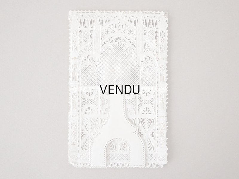 画像5: 【12周年セール対象外】19世紀末 アンティーク  初聖体の立体カニヴェ 教会のフレーム ポップアップ クロモ シルバー