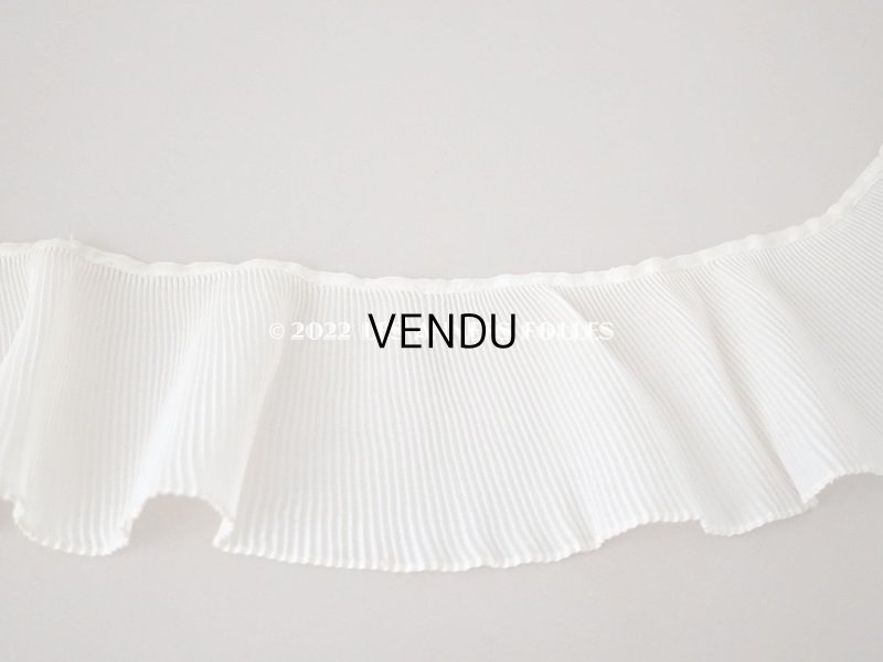 画像7: 【12周年セール対象外】アンティーク 幅広 プリーツリボン エクリュ  65cm  幅8cm