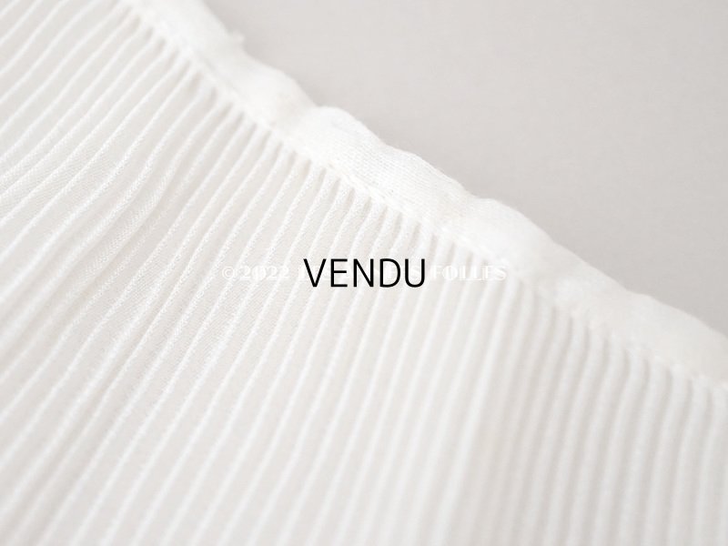 画像4: 【12周年セール対象外】アンティーク 幅広 プリーツリボン エクリュ  65cm  幅8cm