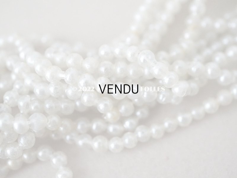 画像4: 【12周年セール対象外】1920年代 アンティーク スフレビーズ  フェイクパール 吹きガラス製 約 3mm 約1000ピース