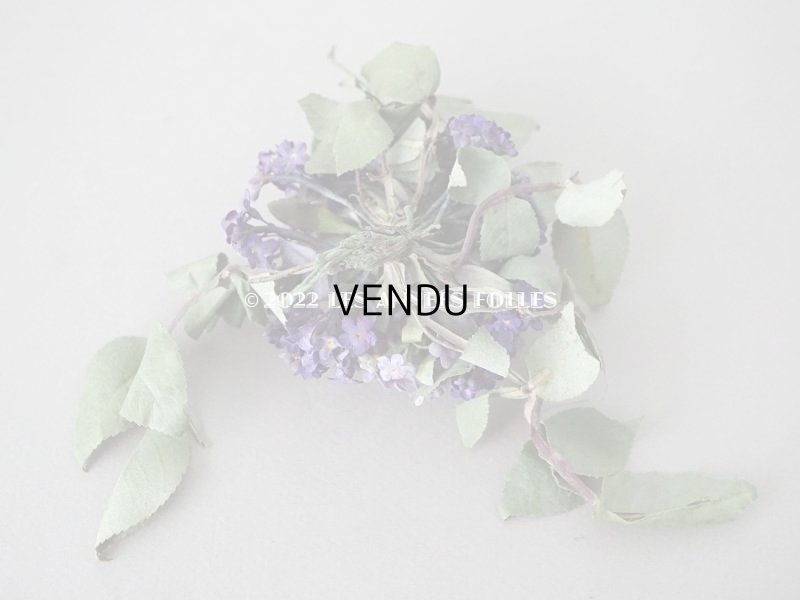 画像7: 【12周年セール対象外】アンティーク  紫の勿忘草の布花