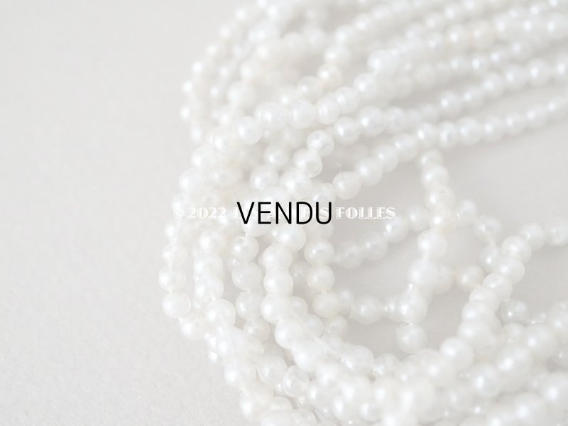 画像9: 【12周年セール対象外】1920年代 アンティーク スフレビーズ  フェイクパール 吹きガラス製 約 3mm 約1000ピース