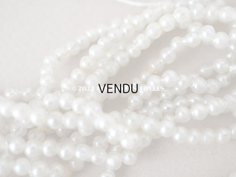 画像6: 【12周年セール対象外】1920年代 アンティーク スフレビーズ  フェイクパール 吹きガラス製 約 3mm 約1000ピース