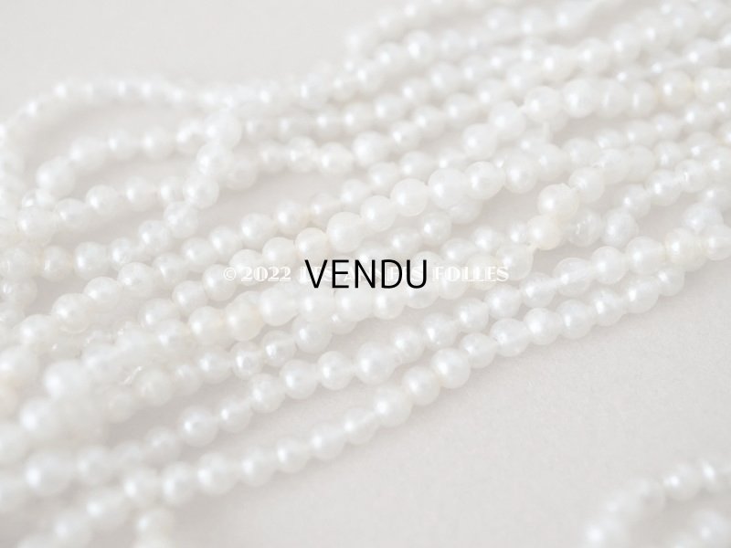 画像8: 【12周年セール対象外】1920年代 アンティーク スフレビーズ  フェイクパール 吹きガラス製 約 3mm 約1000ピース