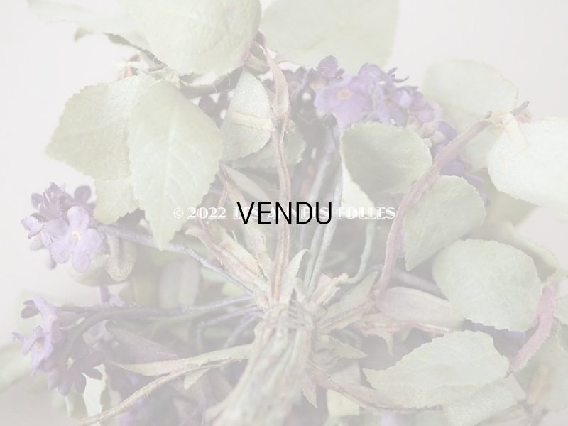 画像8: 【12周年セール対象外】アンティーク  紫の勿忘草の布花