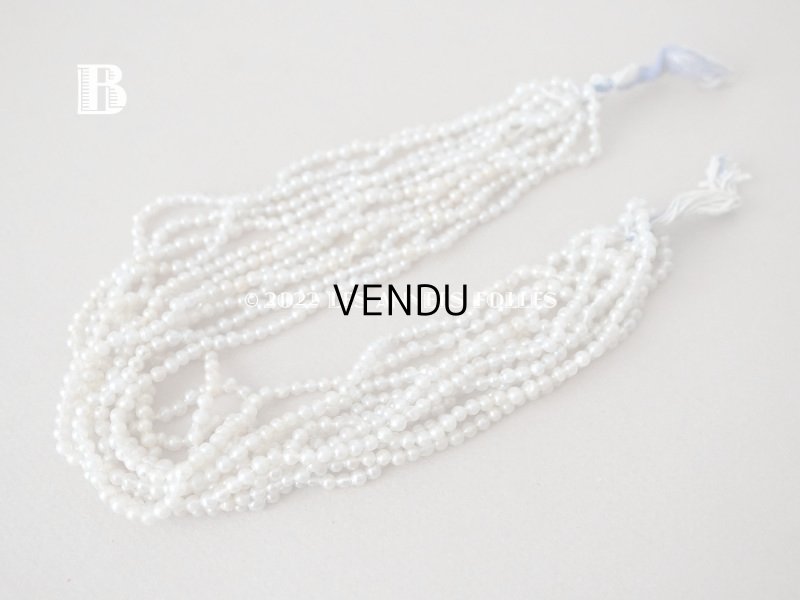 画像7: 【12周年セール対象外】1920年代 アンティーク スフレビーズ  フェイクパール 吹きガラス製 約 3mm 約1000ピース