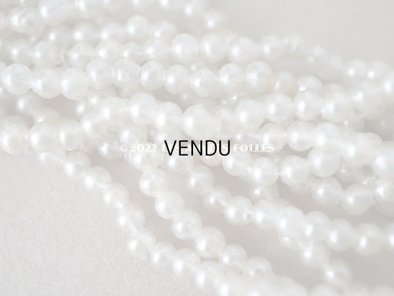 画像3: 【12周年セール対象外】1920年代 アンティーク スフレビーズ  フェイクパール 吹きガラス製 約 3mm 約1000ピース