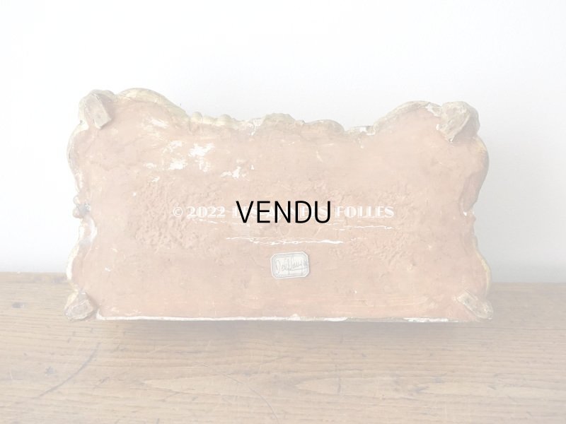 画像6: 【12周年セール対象外】19世紀末 アンティーク ロカイユ装飾の台座 ブラウンのベルベット