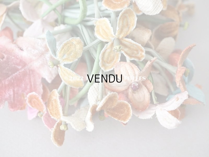 画像5: 【12周年セール対象外】アンティーク  シルクベルベットの布花 大きなブーケ