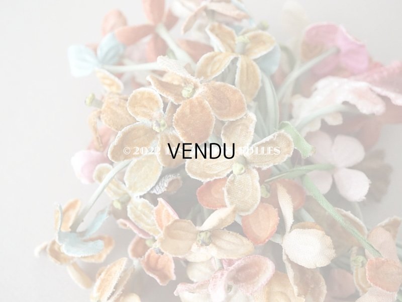 画像3: 【12周年セール対象外】アンティーク  シルクベルベットの布花 大きなブーケ