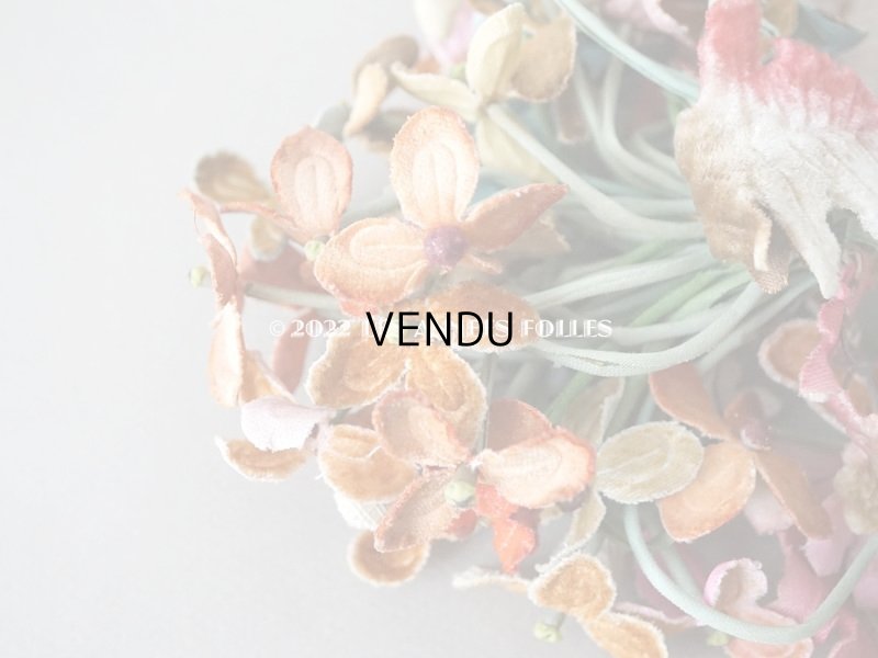 画像6: 【12周年セール対象外】アンティーク  シルクベルベットの布花 大きなブーケ