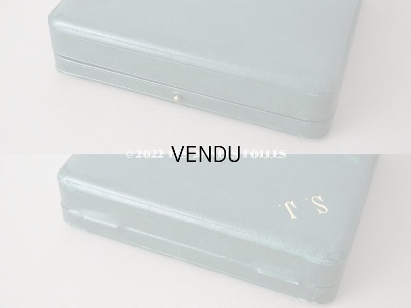 画像8: 【12周年セール対象外】アンティーク 本革製 イニシャル入り S.J. 大きなジュエリーボックス  ダークグリーン