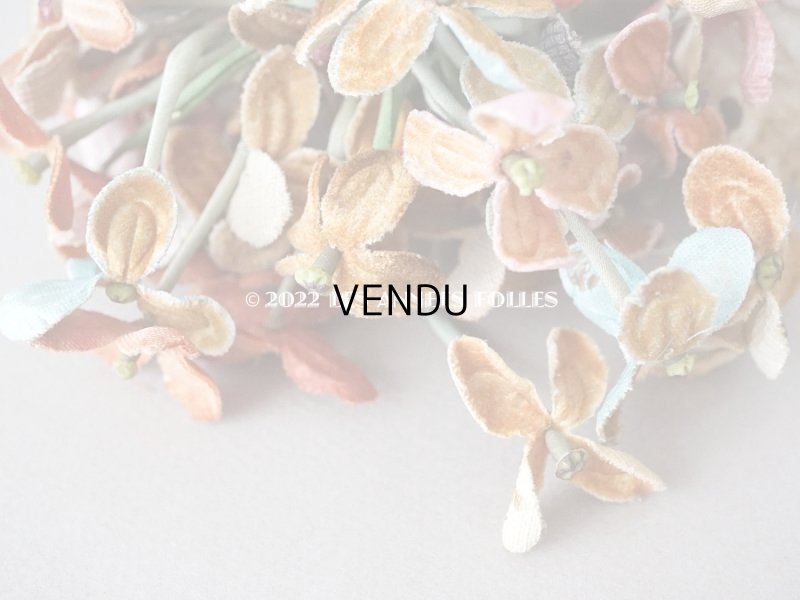 画像4: 【12周年セール対象外】アンティーク  シルクベルベットの布花 大きなブーケ