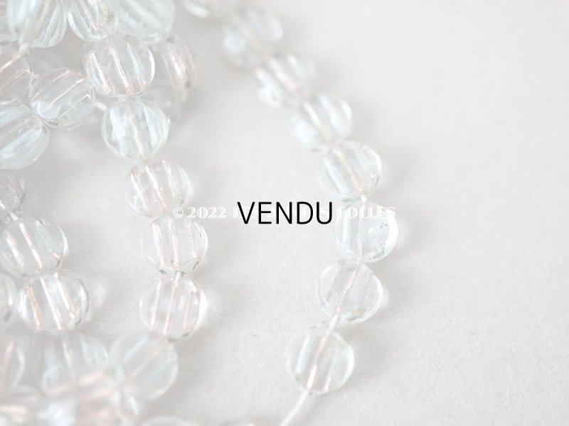 画像5: 【12周年セール対象外】アンティーク ガラスビーズ 2穴 ピンクゴールドのライン入り 淡いブルー 約90ピースのセット 4mm強