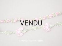 アンティーク 大きな薔薇のロココトリム ピンク