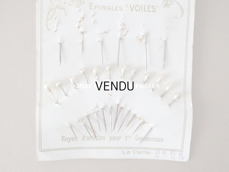 画像5: 【12周年セール対象外】 アンティーク パールのエパングル コミュニオンのヴェール EPINGLES "VIOLE" POUR 1er COMMUNION - A LA SAMARITAINE -