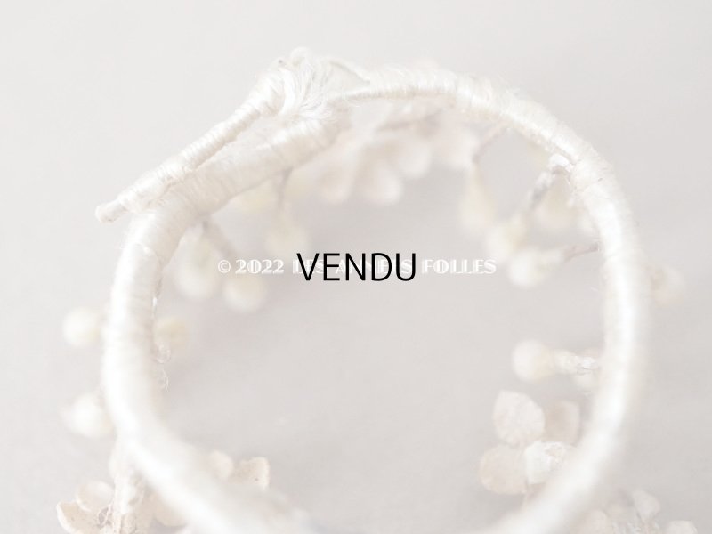 画像7: 【12周年セール対象外】1900年代 アンティーク ミニョネット用 ワックスフラワーのとても小さなティアラ