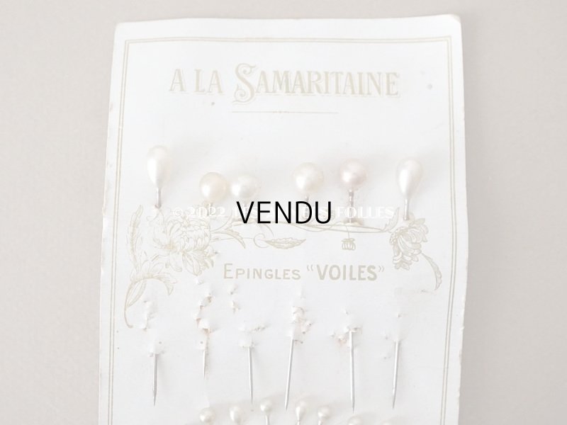 画像4: 【12周年セール対象外】 アンティーク パールのエパングル コミュニオンのヴェール EPINGLES "VIOLE" POUR 1er COMMUNION - A LA SAMARITAINE -