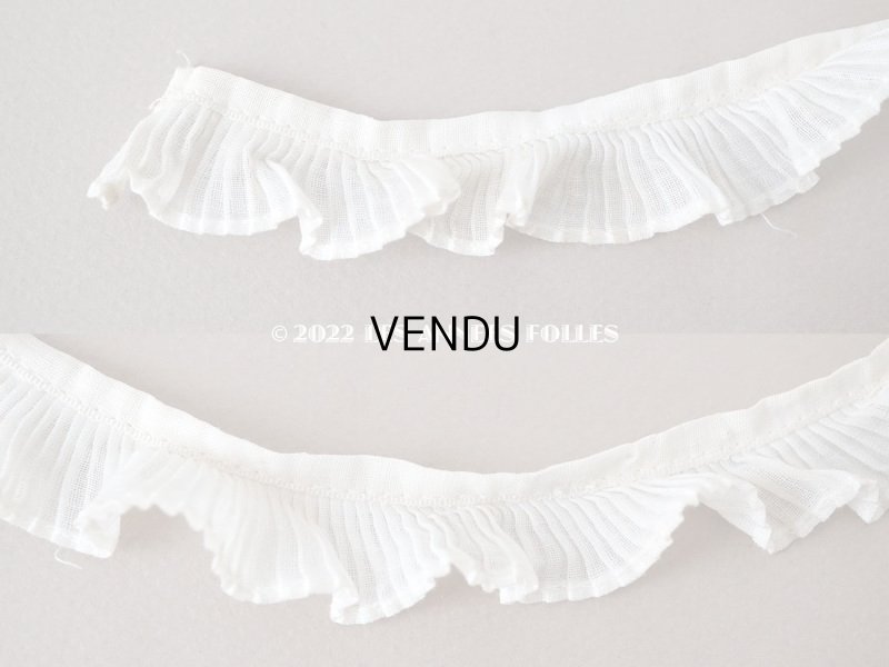 画像6: 【12周年セール対象外】アンティーク プリーツリボン オフホワイト  2.2cm幅  50cm