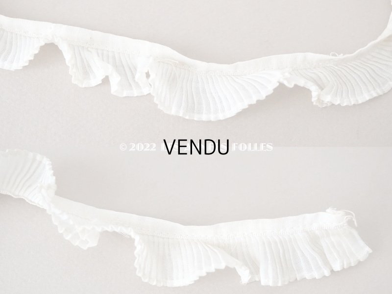 画像7: 【12周年セール対象外】アンティーク プリーツリボン オフホワイト  2.2cm幅  50cm