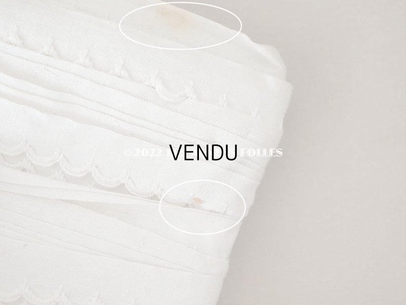 画像6: 【12周年セール対象外】アンティーク スカラップレース コットン製  幅1.3cm  25〜30m巻き