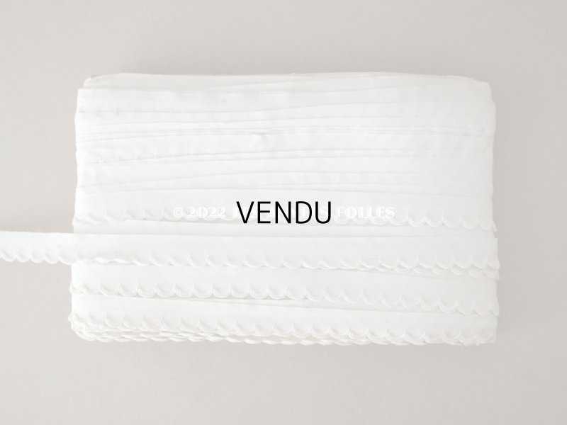 画像3: 【12周年セール対象外】アンティーク スカラップレース コットン製  幅1.3cm  25〜30m巻き