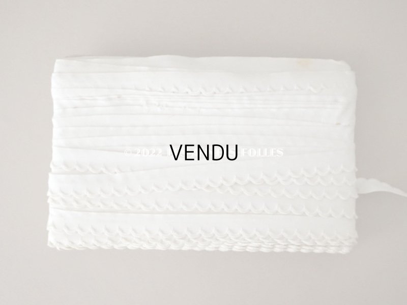 画像4: 【12周年セール対象外】アンティーク スカラップレース コットン製  幅1.3cm  25〜30m巻き