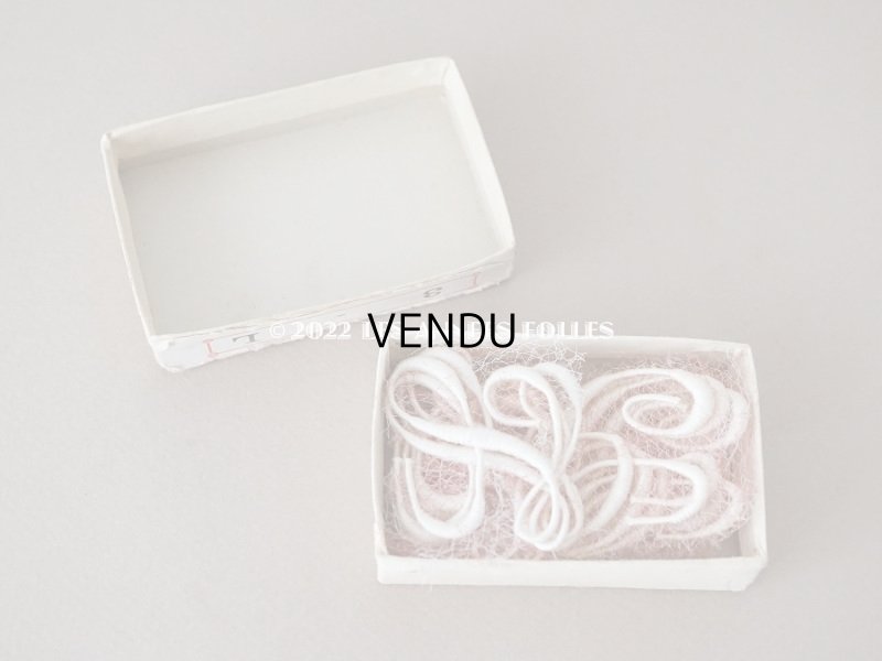 画像8:  アンティーク  箱付き イニシャル モノグラム N3【L】8ピース & 【S】6ピース IDEAL BRODERIE