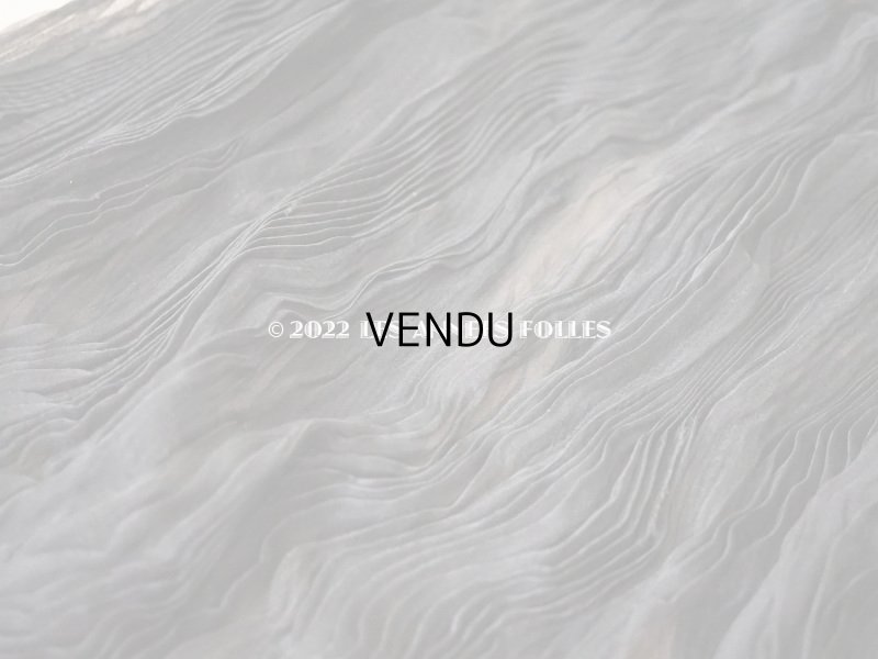 画像8: 19世末 アンティーク 未使用 黒のシルクオーガンジーのドレスの裾 約2〜3m 55cm幅