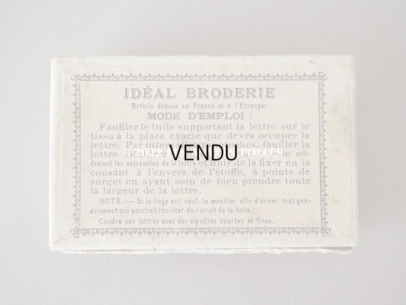 画像7:  アンティーク  箱付き イニシャル モノグラム N3【L】8ピース & 【S】6ピース IDEAL BRODERIE