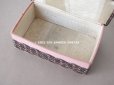 画像12: アンティーク　シルク製 ロココトリム付 オールドローズ色のボックス
