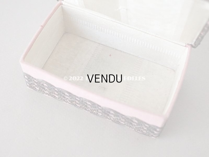 画像12: アンティーク　シルク製 ロココトリム付 オールドローズ色のボックス