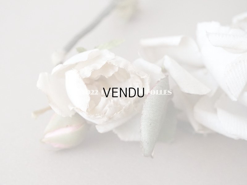 画像5:  アンティーク 薔薇の布花 蕾付き ホワイト＆パウダーピンク