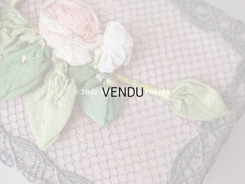 画像9: アンティーク　シルク製 ロココトリム付 オールドローズ色のボックス