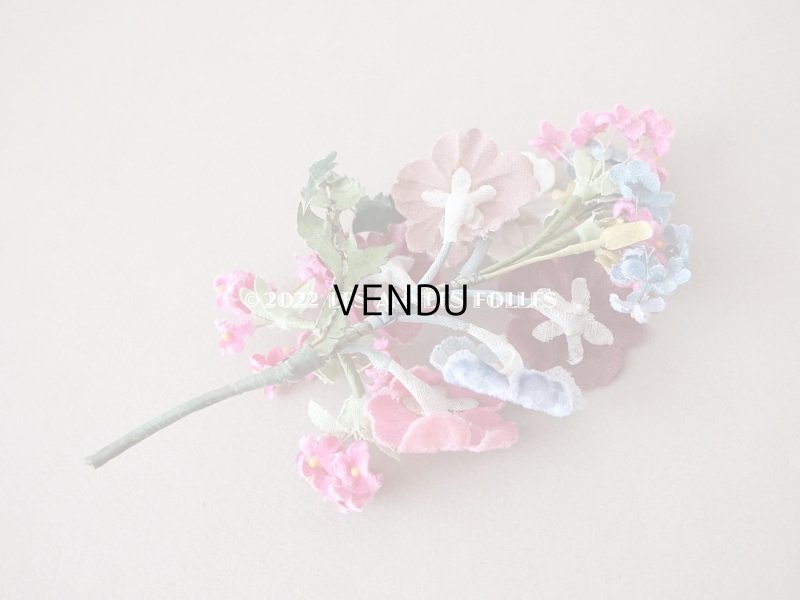 画像6: アンティーク ベルベットの布花