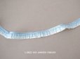 画像1: アンティーク シルク製 水色のフリルリボン 金の縁取り 1.57m　幅1.2cm (1)