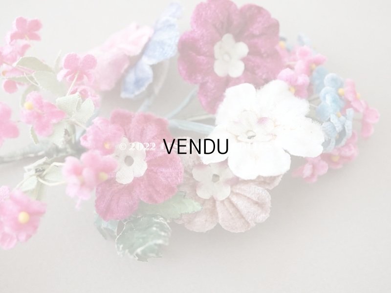 画像3: アンティーク ベルベットの布花