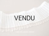 1900年代 アンティーク 幅広 ドレスの裾  プリーツ入り レース付 2.85m 幅13.4cm　コットンオーガンジー