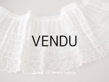 1900年代 アンティーク 幅広 ドレスの裾  プリーツ入り レース付 1m 幅19cm　コットンオーガンジー