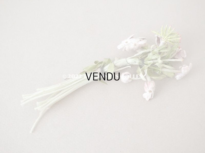 画像3: アンティーク  ベルベットの小さな布花 薄紫&淡いピンク