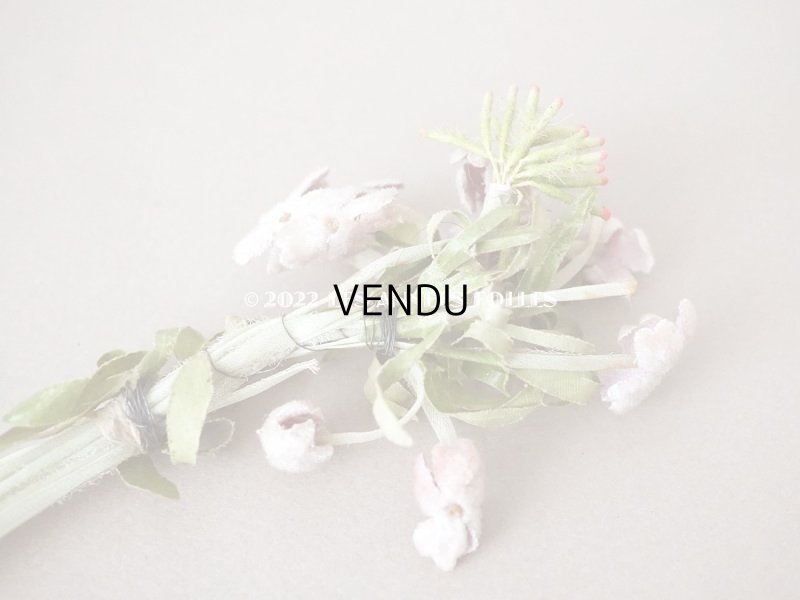 画像5: アンティーク  ベルベットの小さな布花 薄紫&淡いピンク