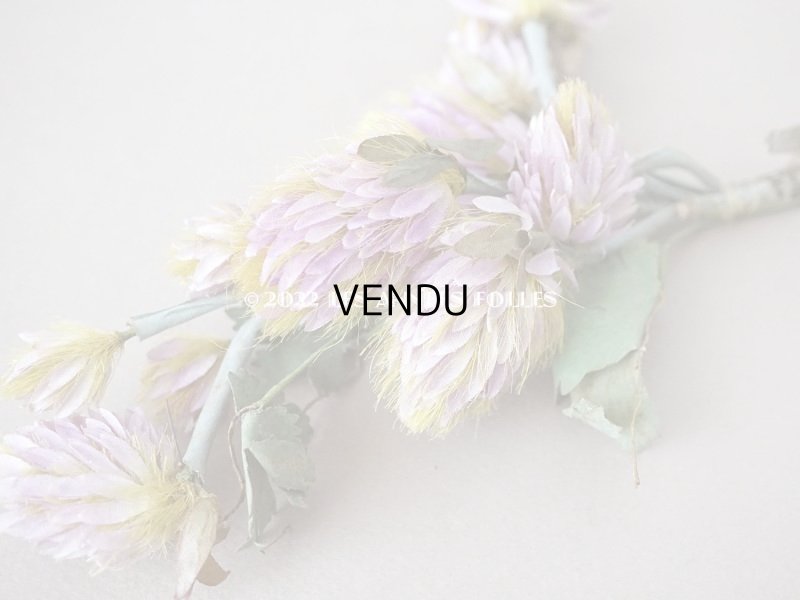 画像4: アンティーク  ムラサキツメクサの布花 シロツメクサ 白詰草