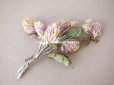画像6: アンティーク  ムラサキツメクサの布花 シロツメクサ 白詰草