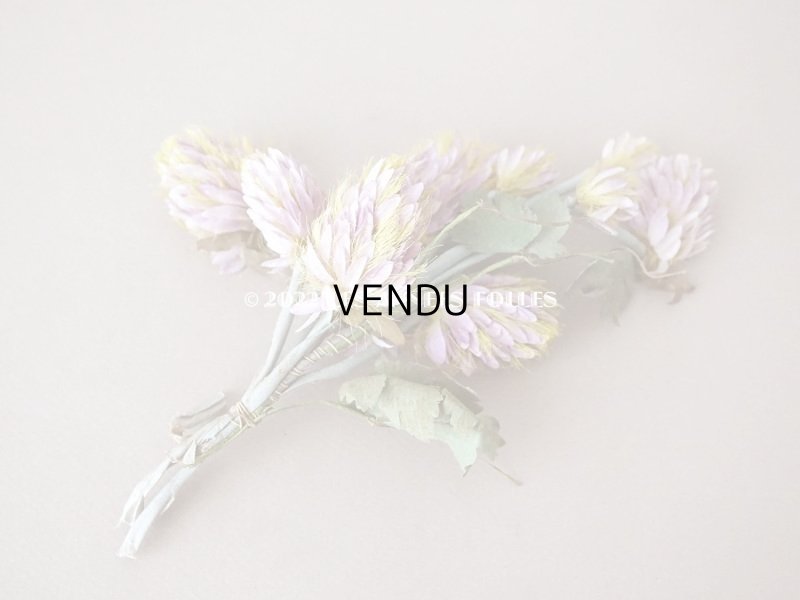 画像6: アンティーク  ムラサキツメクサの布花 シロツメクサ 白詰草