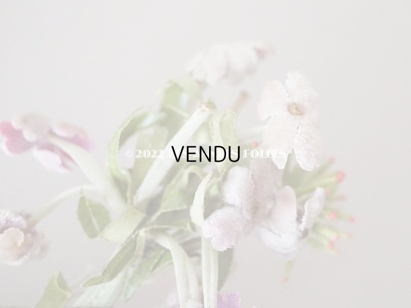 画像9: アンティーク  ベルベットの小さな布花 薄紫&淡いピンク