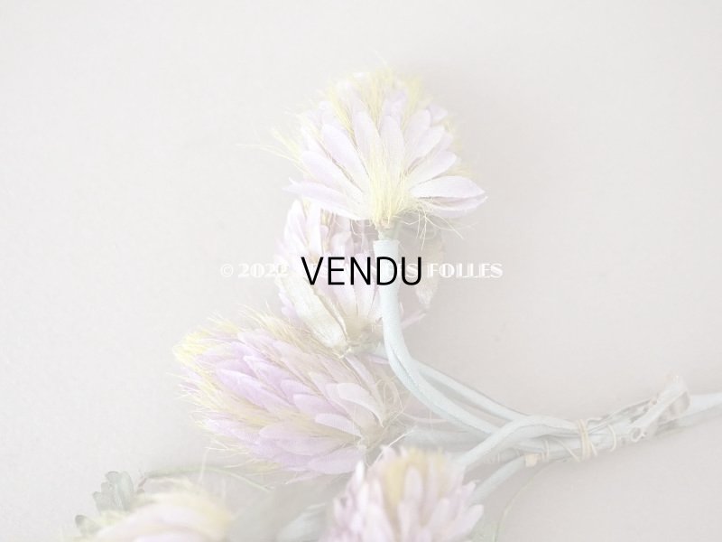 画像5: アンティーク  ムラサキツメクサの布花 シロツメクサ 白詰草