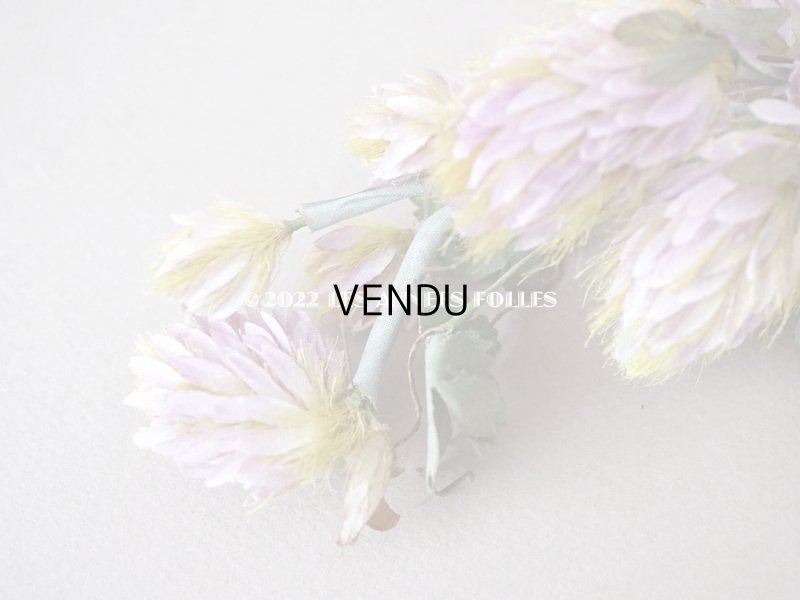 画像3: アンティーク  ムラサキツメクサの布花 シロツメクサ 白詰草